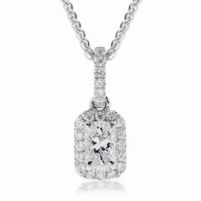 Phoenix Cut 18ct White Gold 0.43ct Diamond Cluster Necklace