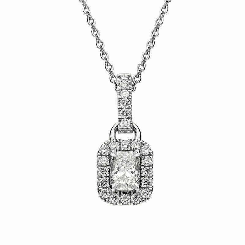 Phoenix Cut 18ct White Gold 0.50ct Diamond Cluster Necklace