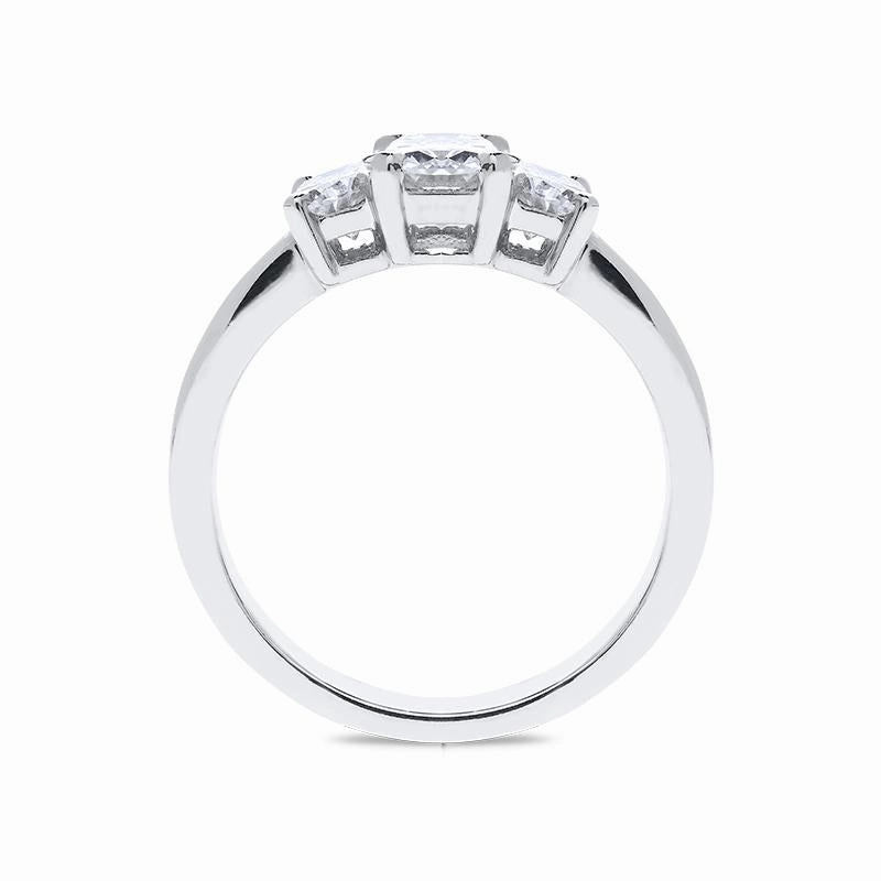 Phoenix Cut Platinum 1.20ct Diamond Trilogy Ring
