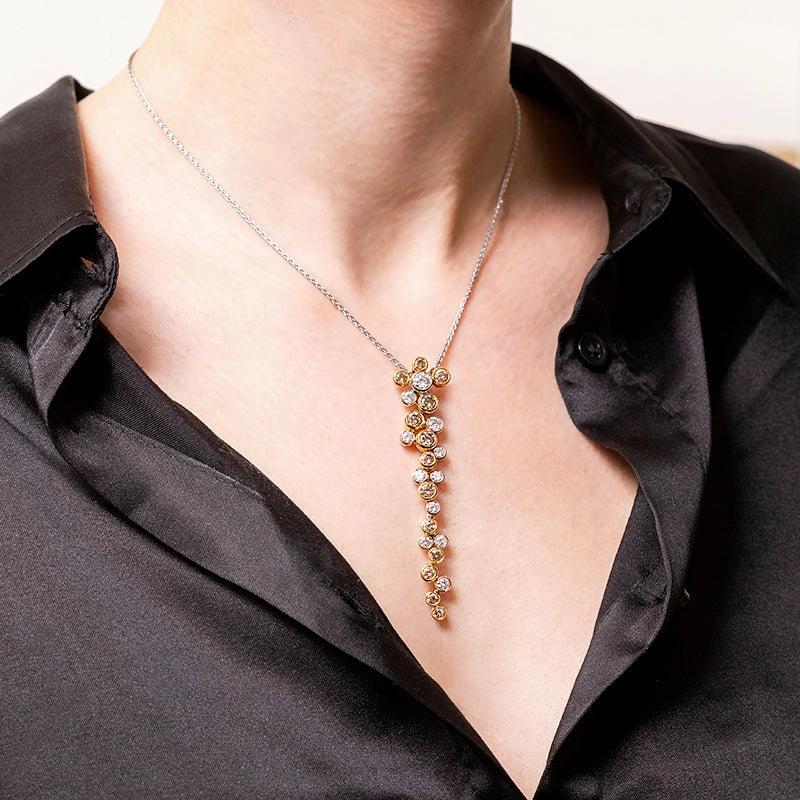 Picchiotti 18ct Gold 3.70ct Diamond Drop Necklace D