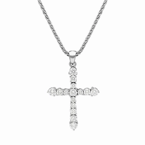 Picchiotti 18ct White Gold 0.83ct Diamond Cross Necklace