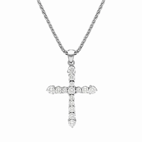 Picchiotti 18ct White Gold 0.83ct Diamond Cross Necklace