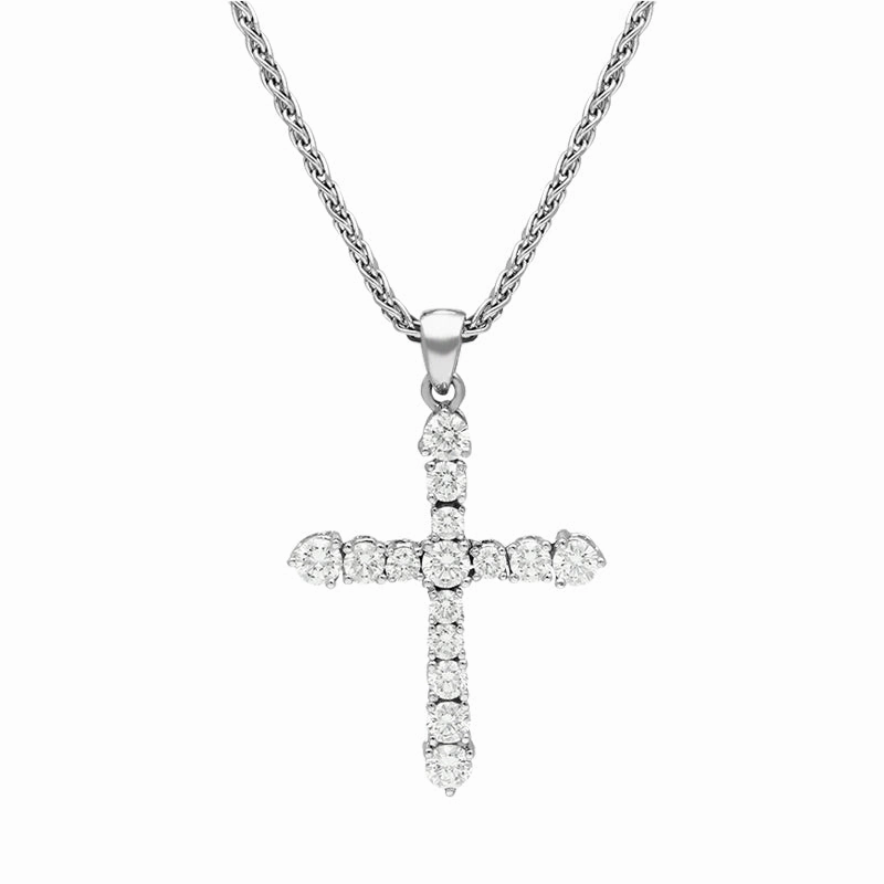 Picchiotti 18ct White Gold 0.83ct Diamond Cross Necklace