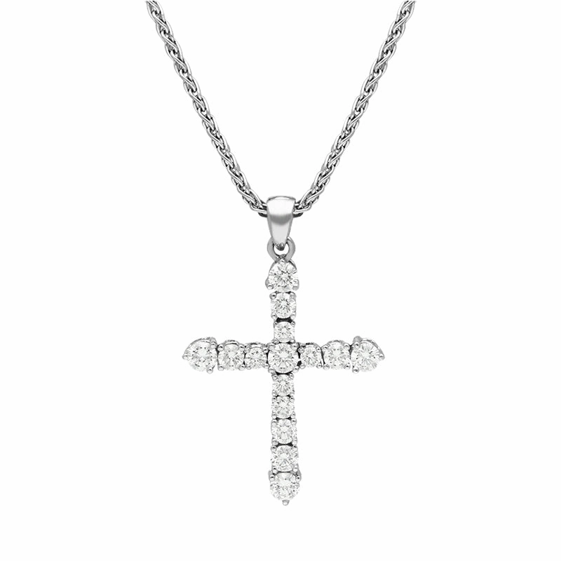 Picchiotti 18ct White Gold 0.83ct Diamond Cross Necklace