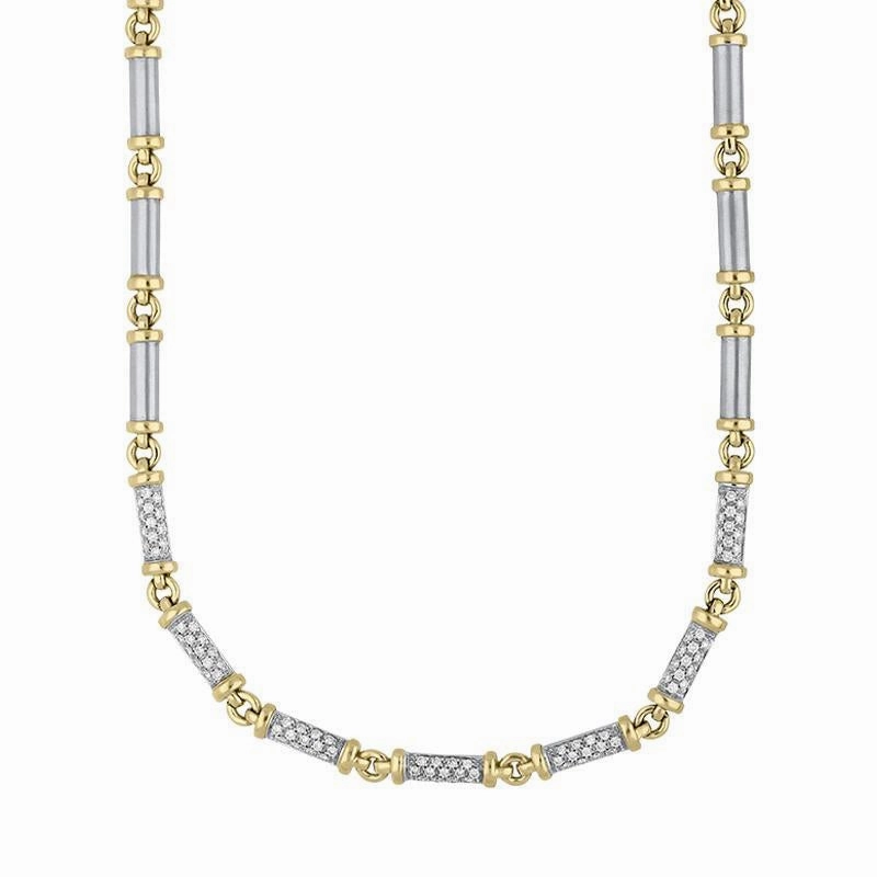 Picchiotti 18ct White Gold 0.92ct Diamond Link Necklace