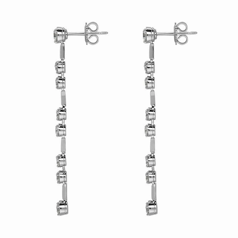 Picchiotti 18ct White Gold 2.45ct Diamond Drop Earrings D