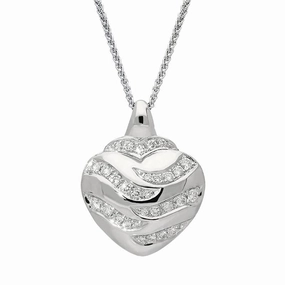Picchiotti 18ct White Gold Diamond Heart Necklace