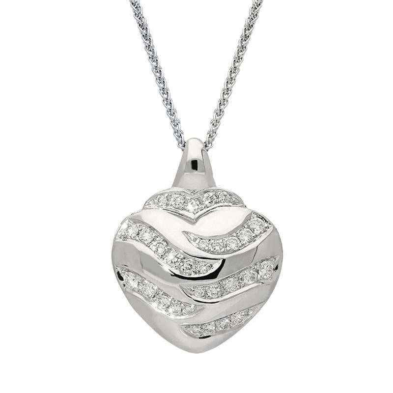 Picchiotti 18ct White Gold Diamond Heart Necklace