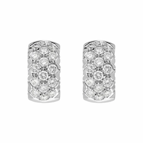 Picchiotti 18ct White Gold Diamond Hinged Hoop Earrings