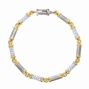 Picchiotti 18ct Yellow and White Gold 0.52ct Diamond Link Bracelet D