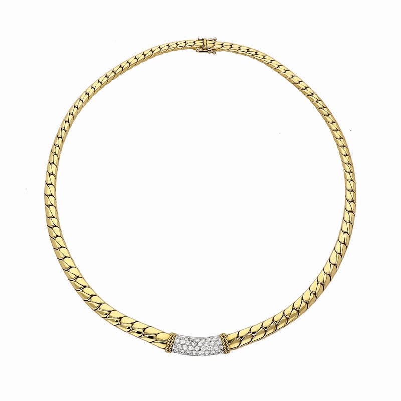 Picchiotti 18ct Yellow Gold 0.90ct Diamond Necklace