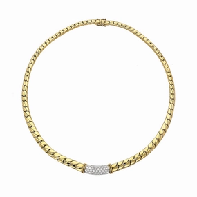 Picchiotti 18ct Yellow Gold 0.90ct Diamond Necklace