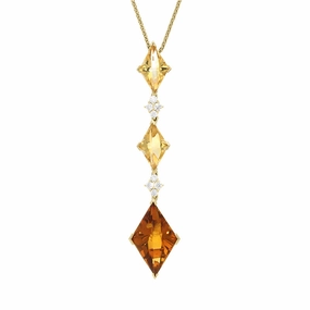 Picchiotti 18ct Yellow Gold Citrine and Diamond Necklace