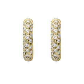 Picchiotti 18ct Yellow Gold Diamond Hoop Earrings