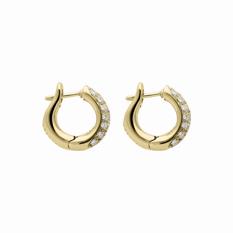 Picchiotti 18ct Yellow Gold Diamond Hoop Earrings