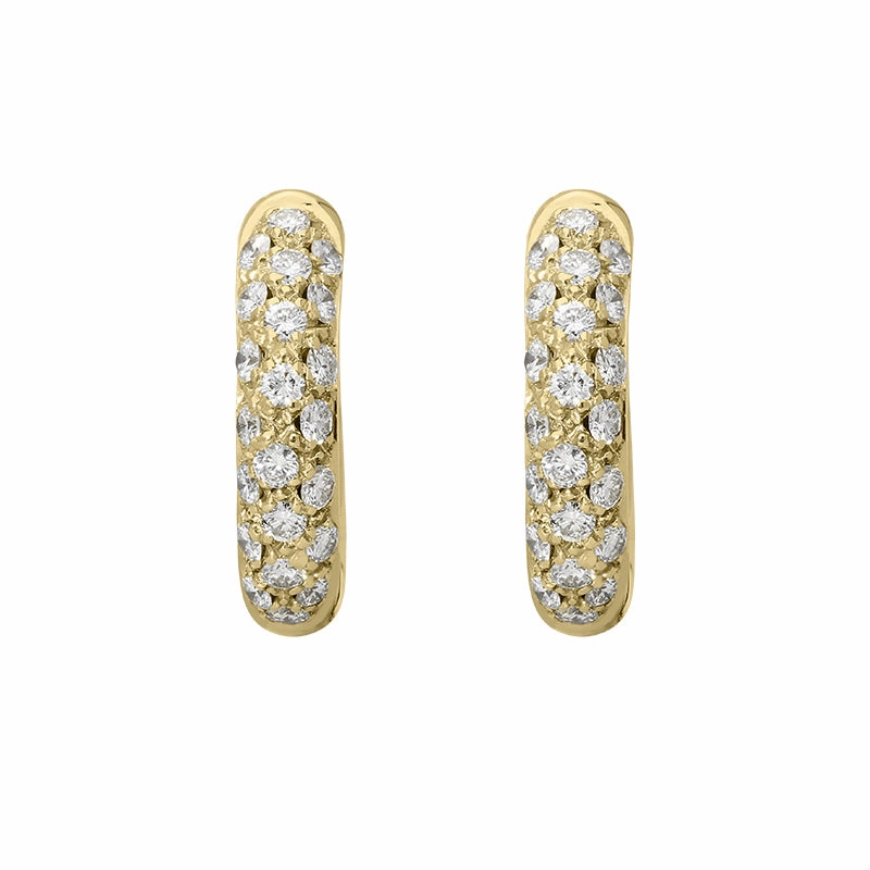 Picchiotti 18ct Yellow Gold Diamond Hoop Earrings