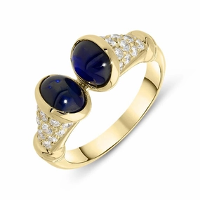 Picchiotti 18ct Yellow Gold Sapphire Diamond Ring D