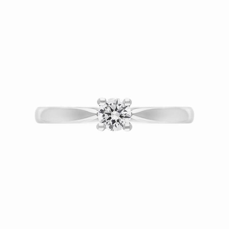 Platinum 0.20ct Diamond Round Brilliant Cut Solitaire Ring