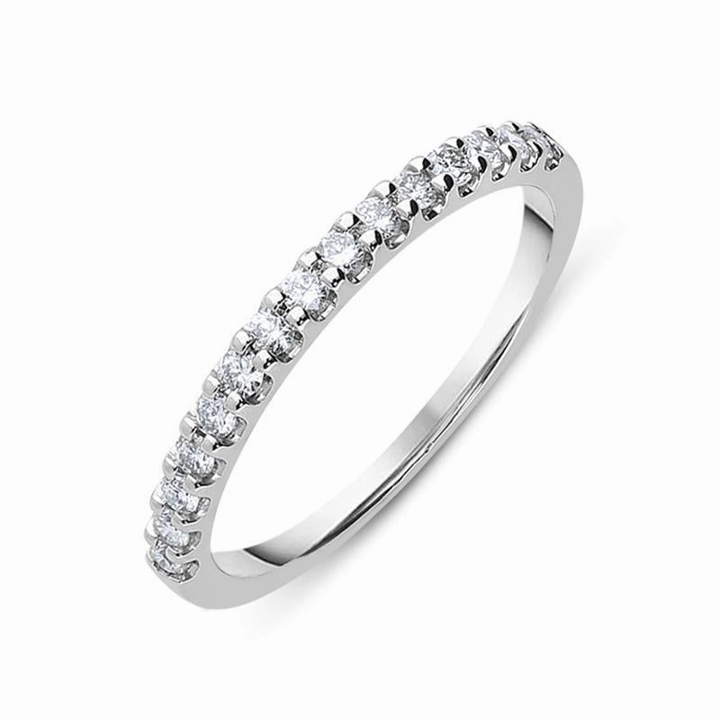 Platinum 0.25ct Diamond Wedding Half Eternity Ring