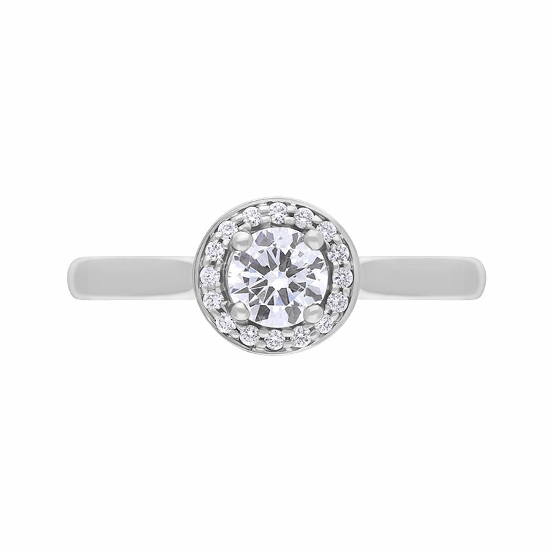 Platinum 0.37ct Diamond Round Cluster Ring