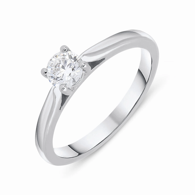 Platinum 0.40ct Diamond Brilliant Cut Solitaire Ring