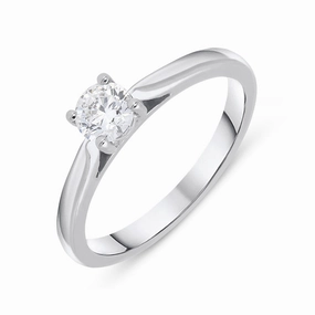 Platinum 0.40ct Diamond Brilliant Cut Solitaire Ring
