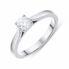 Platinum 0.51ct Diamond Brilliant Cut Solitaire Ring