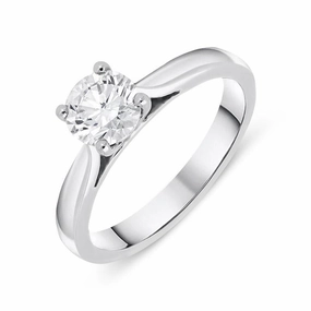 Platinum 0.72ct Diamond Brilliant Cut Solitaire Ring
