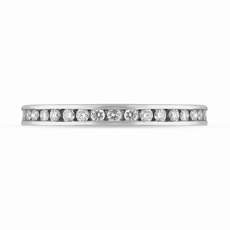 Platinum Diamond Channel Set Full Eternity Ring