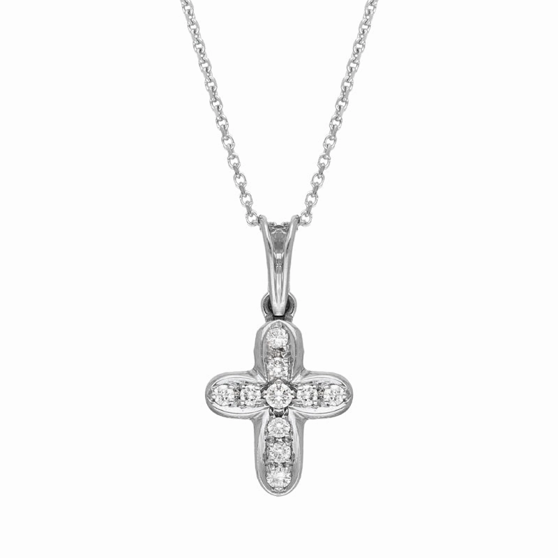 Platinum Diamond Cross Necklace