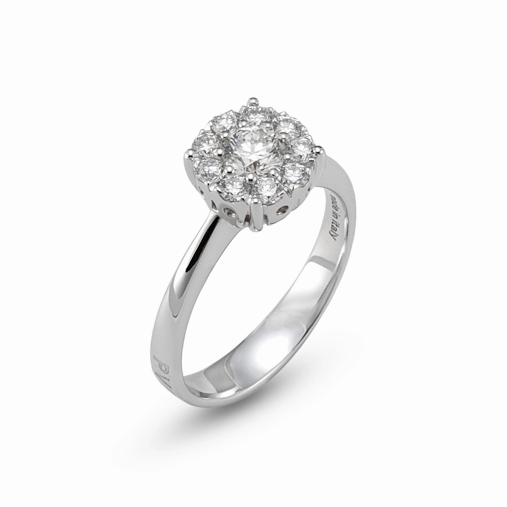 Ponte Vecchio Artemide 18ct White Gold 0.65ct Diamond Cluster Ring