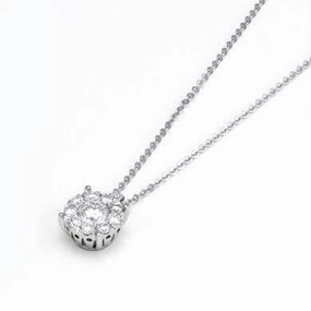 Ponte Vecchio Artemide 18ct White Gold 0.65ct Diamond Necklace