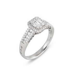 Ponte Vecchio Benvenuto 18ct White Gold 0.67ct Diamond Cluster Ring