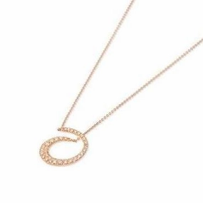 Ponte Vecchio Botticelli 18ct Rose Gold 0.27ct Diamond Swirl Necklace