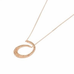 Ponte Vecchio Botticelli 18ct Rose Gold 0.77ct Diamond Swirl Necklace