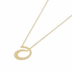 Ponte Vecchio Botticelli 18ct Yellow Gold 0.27ct Diamond Swirl Necklace