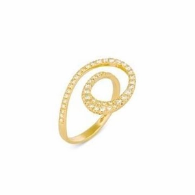 Ponte Vecchio Botticelli 18ct Yellow Gold 0.45ct Diamond Swirl Ring