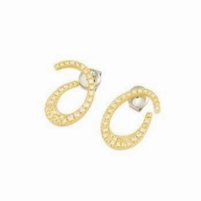Ponte Vecchio Botticelli 18ct Yellow Gold 0.69ct Diamond Swirl Earrings