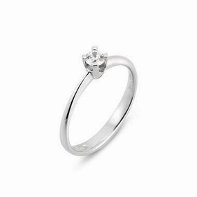 Ponte Vecchio Love Promise 18ct White Gold 0.20ct Diamond Solitaire Ring