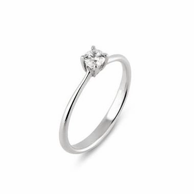 Ponte Vecchio Love Promise 18ct White Gold 0.25ct Diamond Solitaire Ring