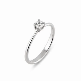 Ponte Vecchio Love Promise 18ct White Gold 0.25ct Diamond Solitaire Ring