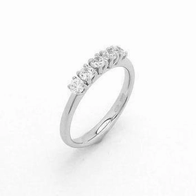 Ponte Vecchio Love Promise 18ct White Gold 0.45ct Diamond Half Eternity Ring