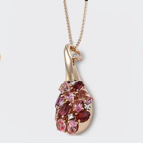 Ponte Vecchio Necklace Diamond And Topaz 18ct Yellow Gold