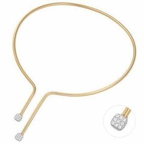 Ponte Vecchio Nobile 18ct Yellow Gold 0.32ct Diamond Drop Collarette Necklace