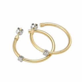 Ponte Vecchio Nobile 18ct Yellow Gold Diamond Hoop Earrings