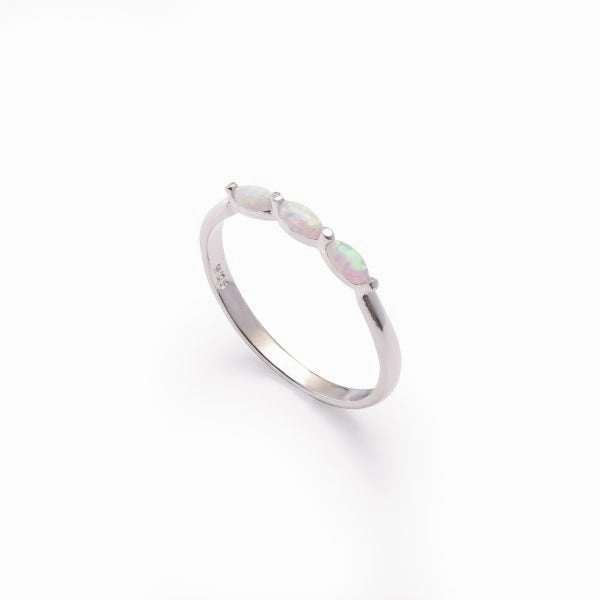 Ring - 3 White Opalite