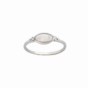 Ring - Marquise White Opalite