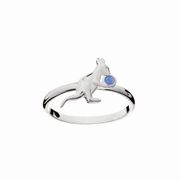Ring - Silver Opalite & Kangaroo - variety of sizes available