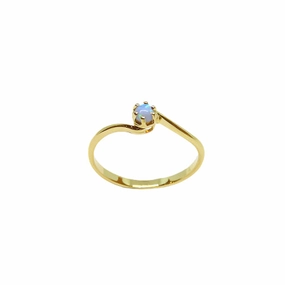 Ring - Single Blue Round Opalite
