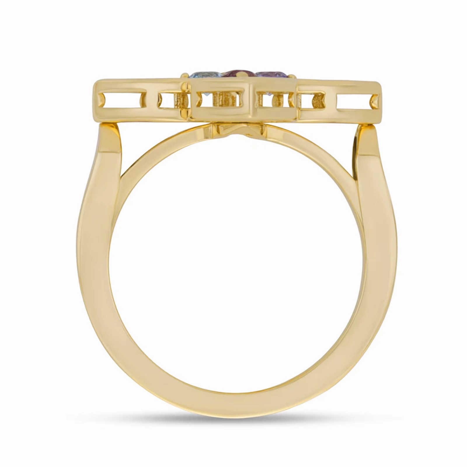 Roberto Coin 18ct Yellow Gold 0.38ct Diamond & Mixed Gemstones Venetian Princess Carnival Ring